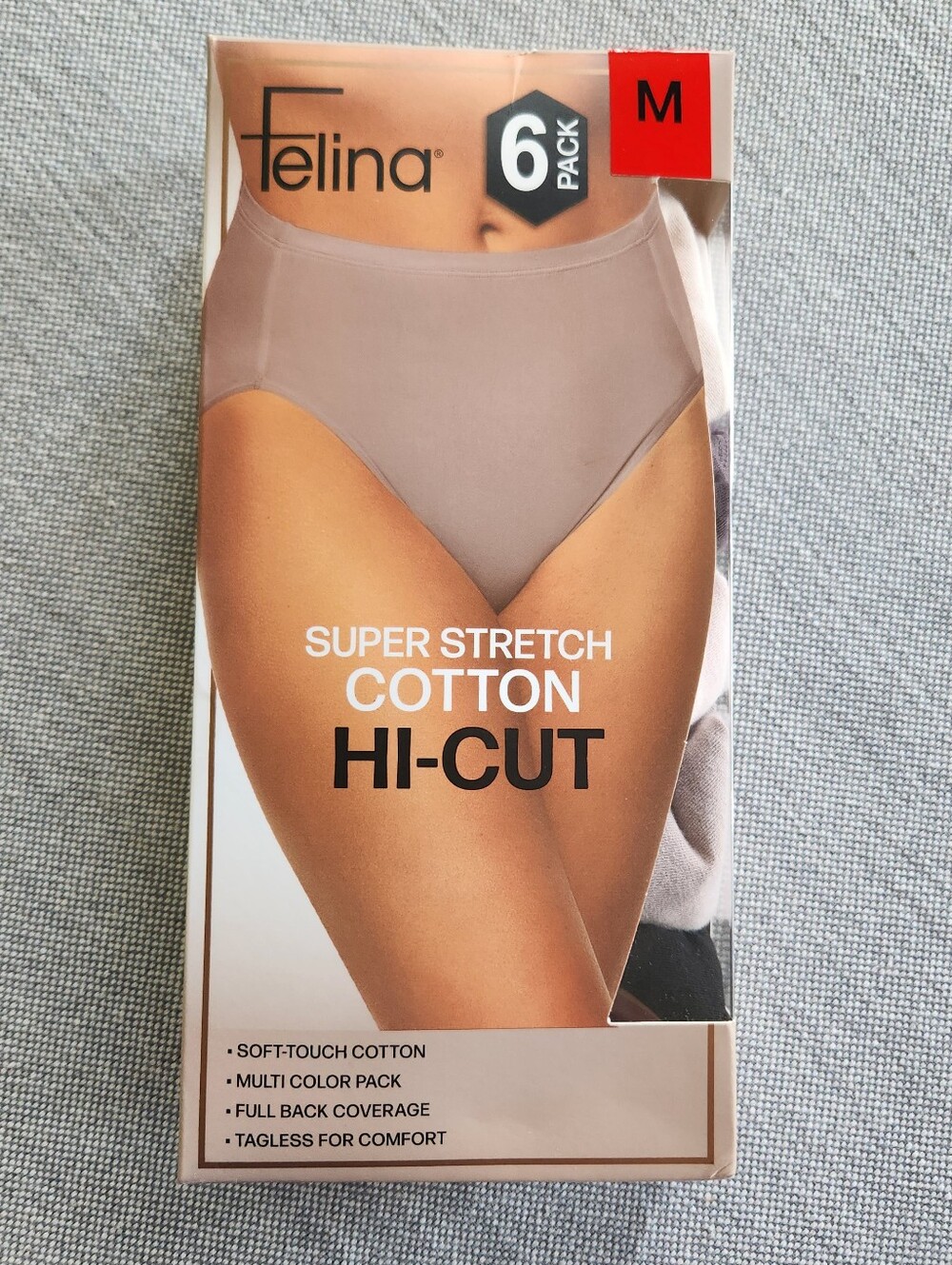 Felina Hi-Cut Super Stretch Cotton Briefs - (5 Pack)